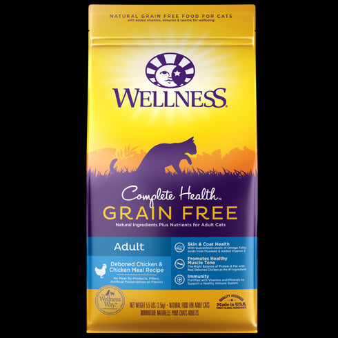 Wellness Complete Health Grain Free Adult Chicken Recipe for Cats 5.5lb - Poudre Pet and Feed Supply